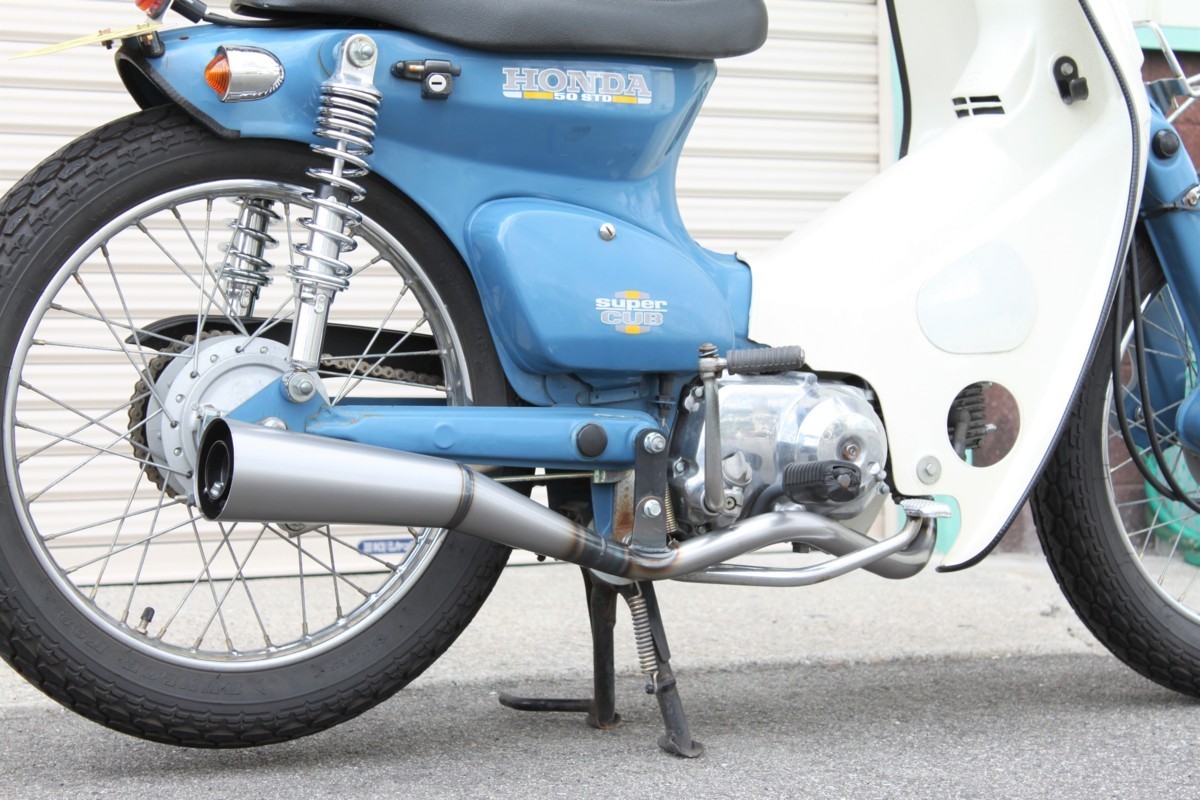 最安値に挑戦! スーパーカブ カブ マフラー メッキ メガホンマフラー