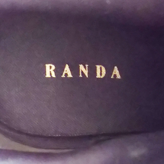 RANDA ニーハイブーツ Mサイズ ロングブーツ 黒系 ブラック ランダ ヒール レディース 靴_画像10