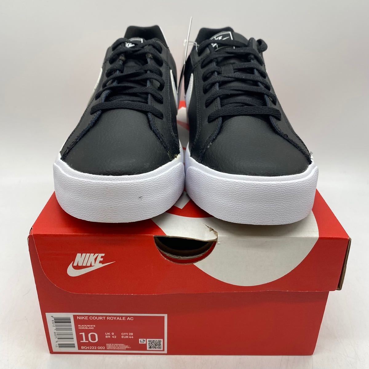 【28cm】新品 NIKE COURT ROYALE AC BLACK ナイキ コート ロイヤル AC ブラック (BQ4222 002) 3169_画像2