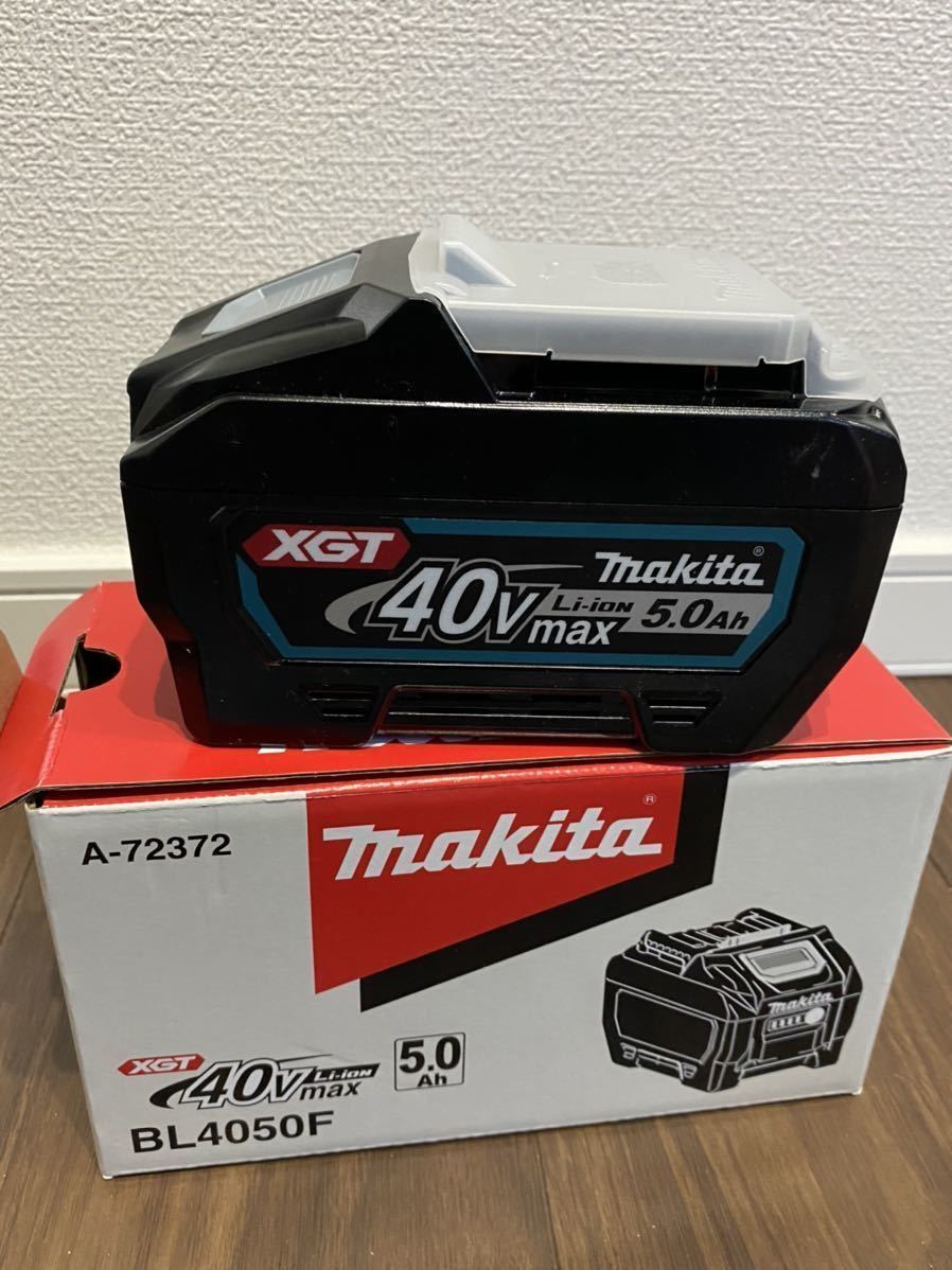 マキタ40Vmaxリチウムイオンバッテリ(5.0Ah)　残容量表示付 BL4050F バッテリー makita 　1円スタート 新品 未使用！2個セット_画像3