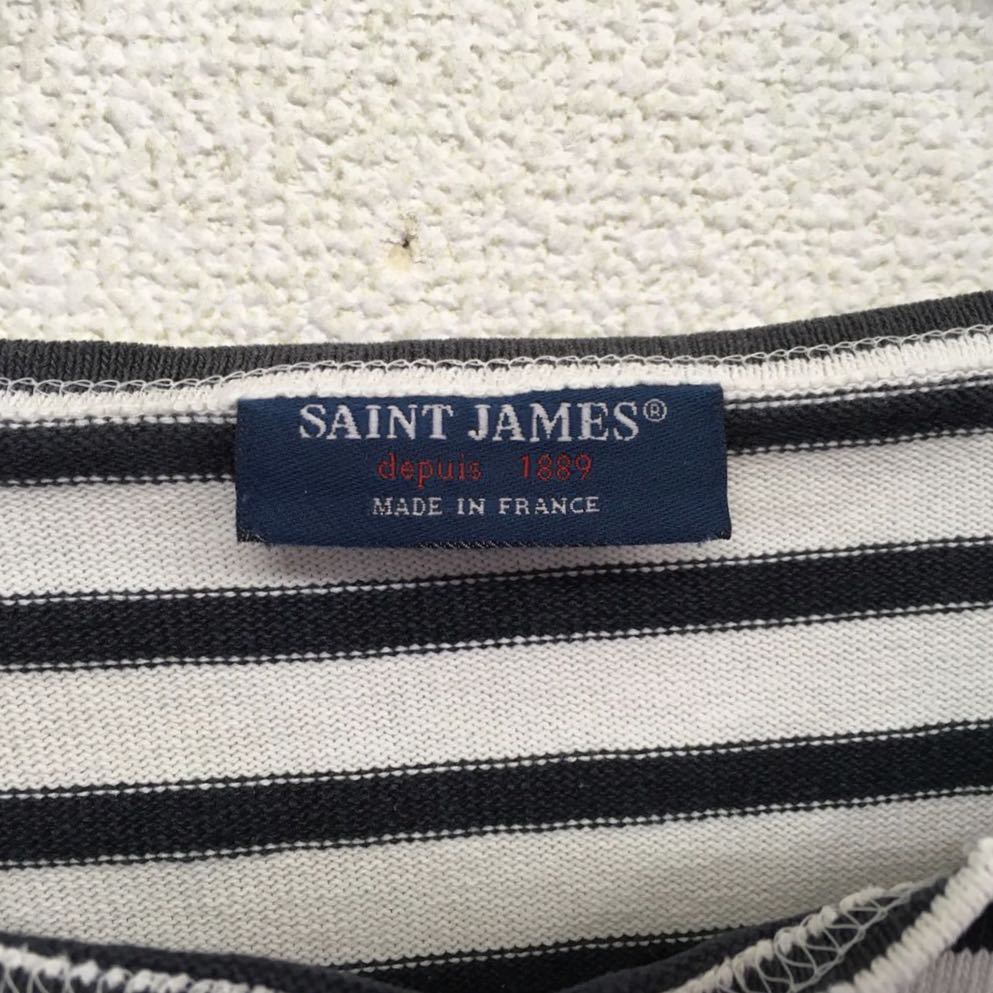 SAINT JAMES　セントジェームス　長袖バスクシャツ　ボーダーカットソー　Tシャツ　メンズ　Sサイズ相当　フランス製_画像6