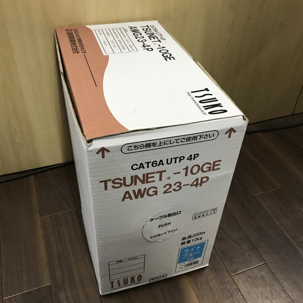 008○未使用品・即決価格○TSUKO LANケーブル AWG23-4P CAT6A ※200m