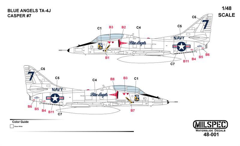 1/48 MILSPEC　ミルスペック デカール　 ML48-030 A-4M,VMA-311 TOMCATS,1977_画像4