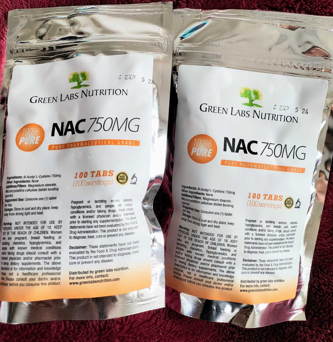 NACサプリメント 健康食品　二袋セット　抗酸化　アミノ酸　ビタミン　ダイエット　NOW　ナウフーズ　_画像2