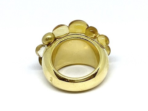 独特の素材 Pomellato No.61258 K18シトリンリング ポメラート 指輪