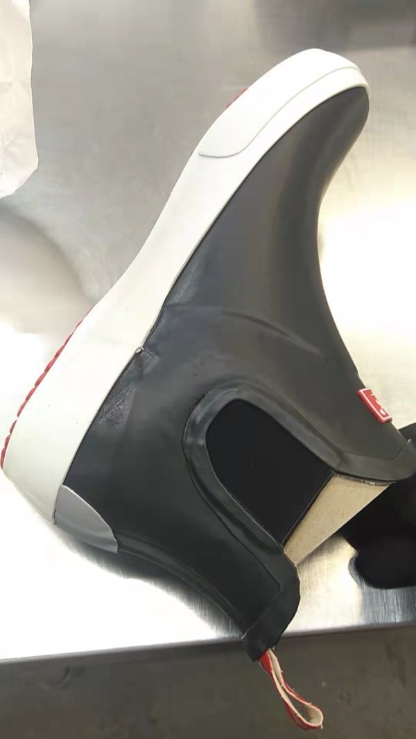 B品 レディース レインブーツ 23.0cm ブラック サイドゴア レインシューズ 防滑 カジュアル スポーツ 雨靴 JW_20088 ②_製造時のキズ汚れ有り