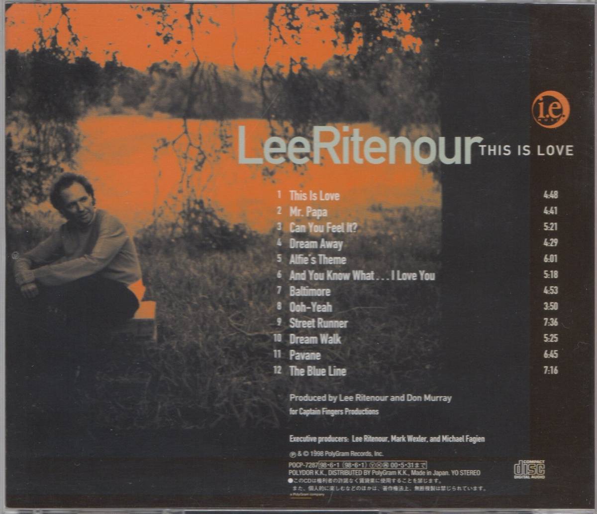 【CD】LEE RITENOUR - THIS IS LOVE (リー・リトナー - ディス・イズ・ラヴ)_画像3