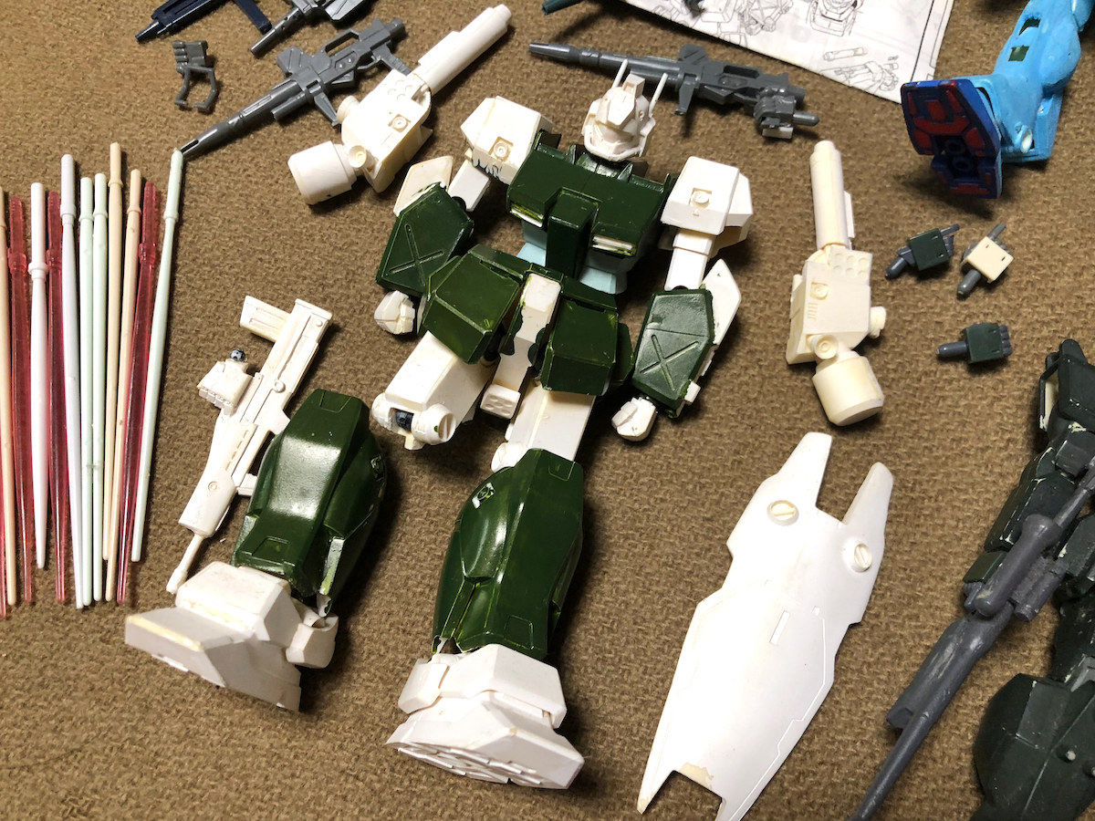ガンプラジャンク品1/144地球連邦軍MSジム系、武器セットまとめ ガンプラジャンク品1/144地球連邦軍MSジム系、武器セットまとめ