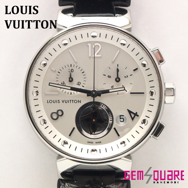 LOUIS VUITTON ルイヴィトン タンブール ムーンスター35 ベルト3本付 腕時計 仕上げ済 中古 Q8G00Z【質屋出店】