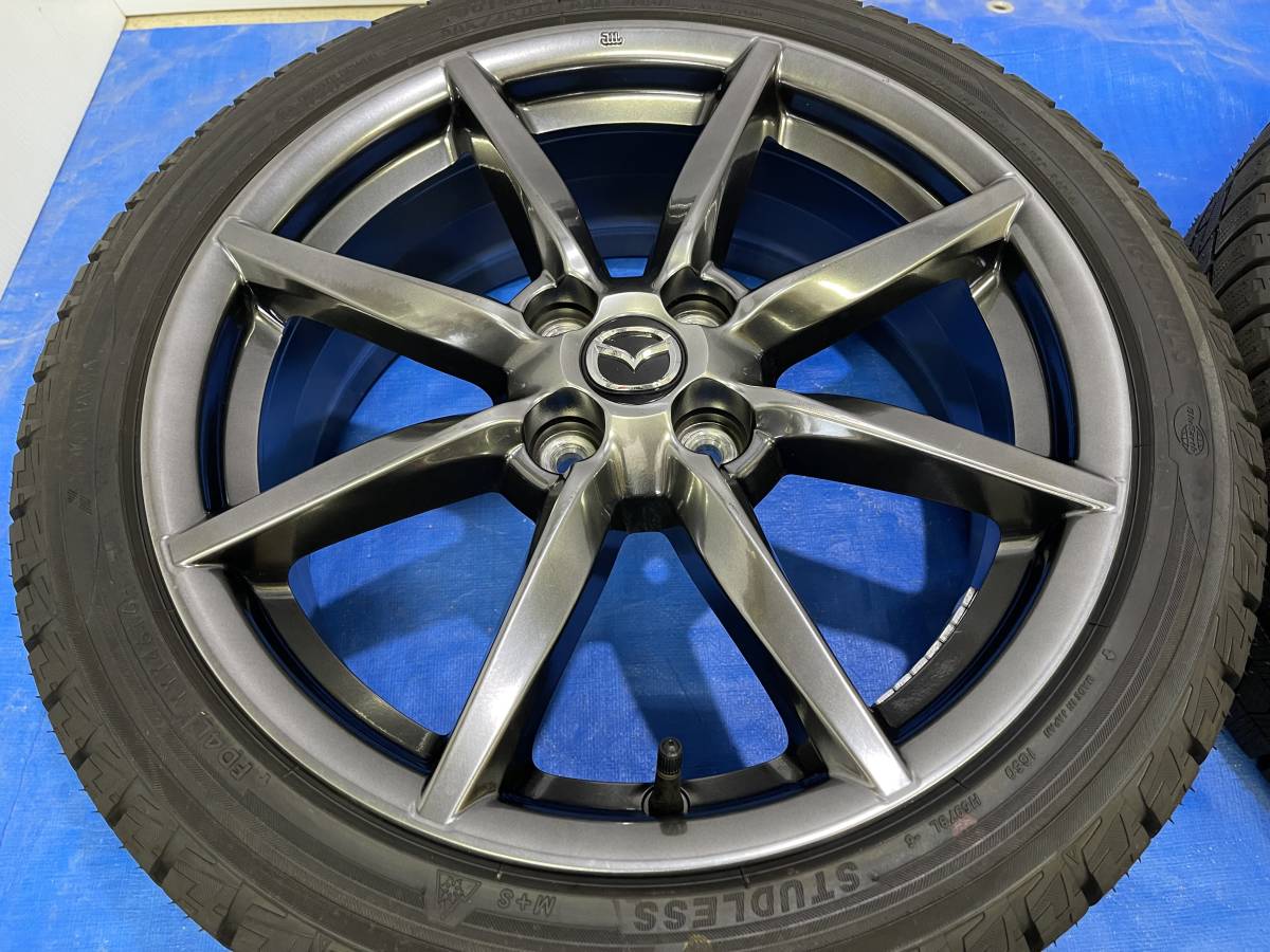 □美品NDロードスターRF純正MAZDAマツダ17x7J+45 100/4H 横浜iceGUARD
