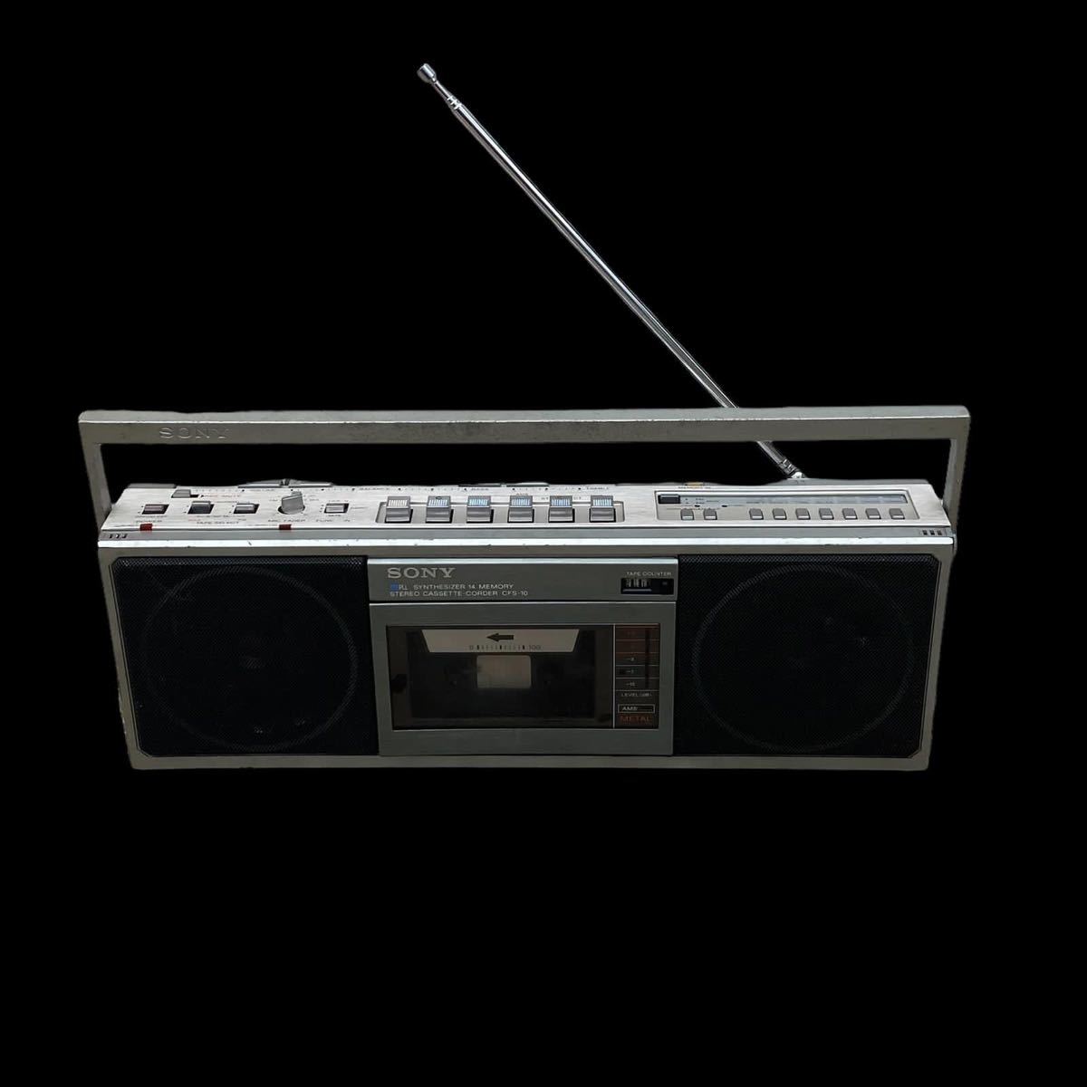 R昭和レトロ SONY ソニー CFS-10 ラジオ カセット ラジカセ 動作確認