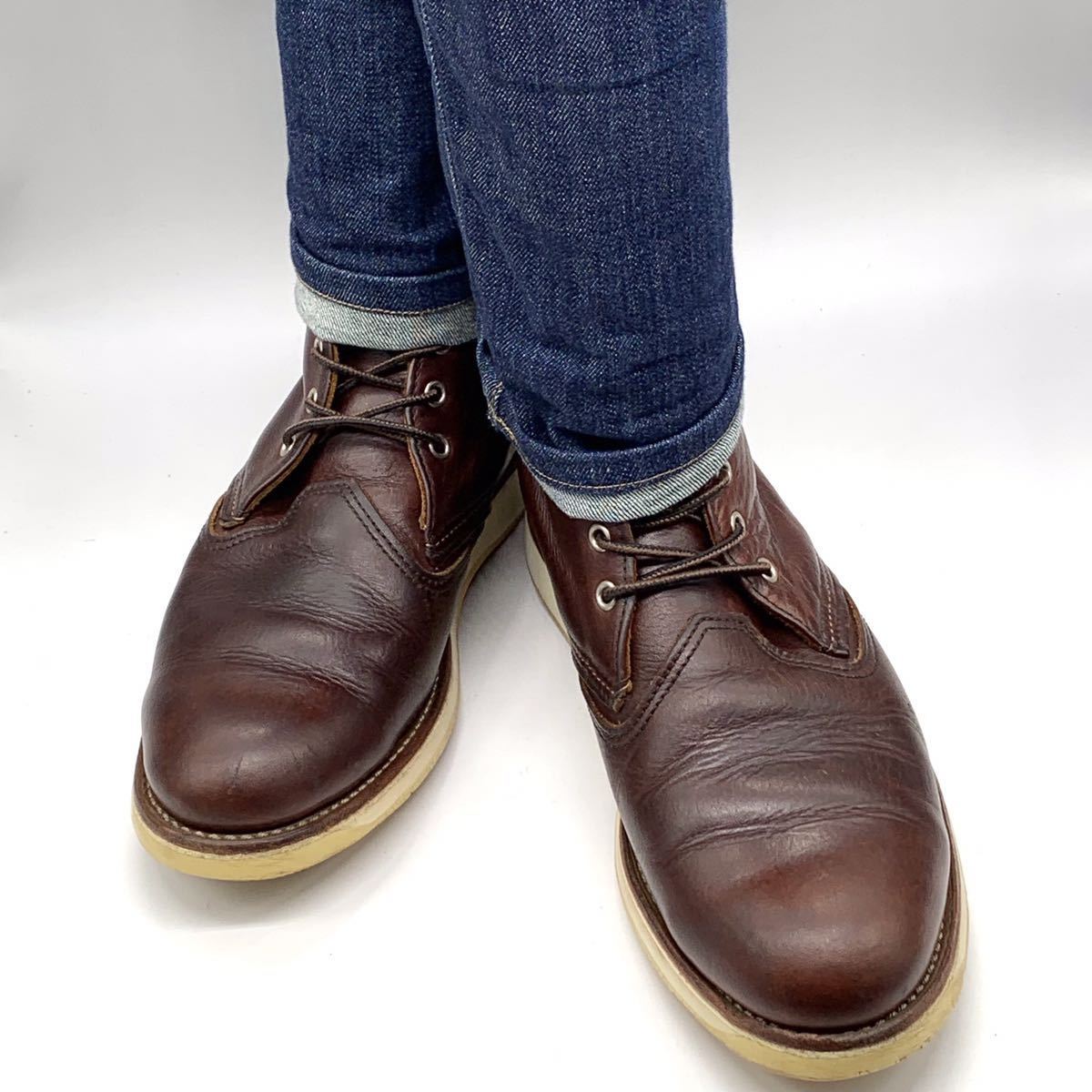 RED WING レッドウイング 3141 チャッカブーツ CLASSIC CHUKKA シュートブーツ レザー ブラウン US9.5 27.5cm アメカジ USA製 シューズ