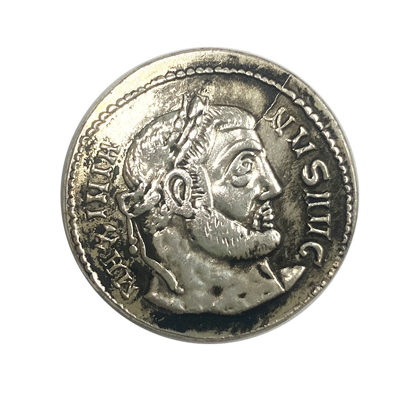 レプリカ マクセンティウス 神殿 古代ローマ 銀貨 硬貨 コイン アンティーク キーホルダーペンダントお守りなどに RM28_画像1