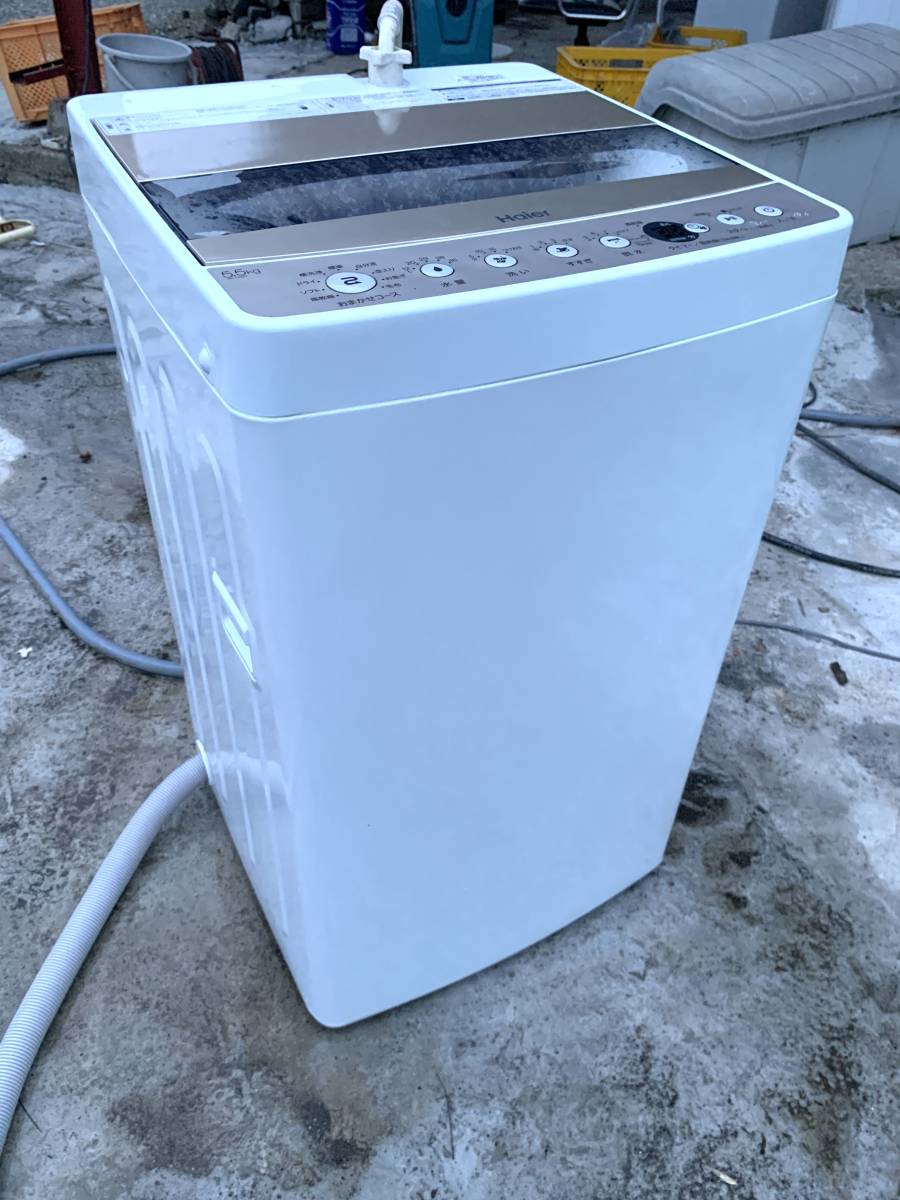 売れ済公式 2020年製 Haier 縦型 全自動洗濯機 5.5kg JW-C55D 洗濯機
