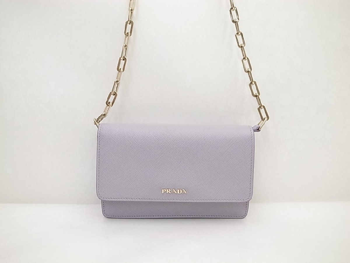 美品☆【PRADA】プラダ 2way チェーン ショルダー バッグ クラッチ
