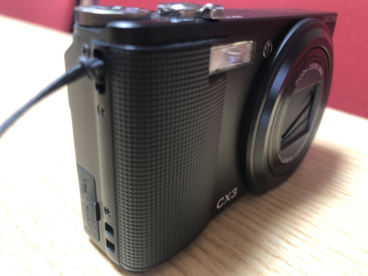 RICOH リコー CX3 コンパクトデジタルカメラ デジカメ コンデジ カメラ ｆ4.9-52.5 黒 ブラック 2494_画像4