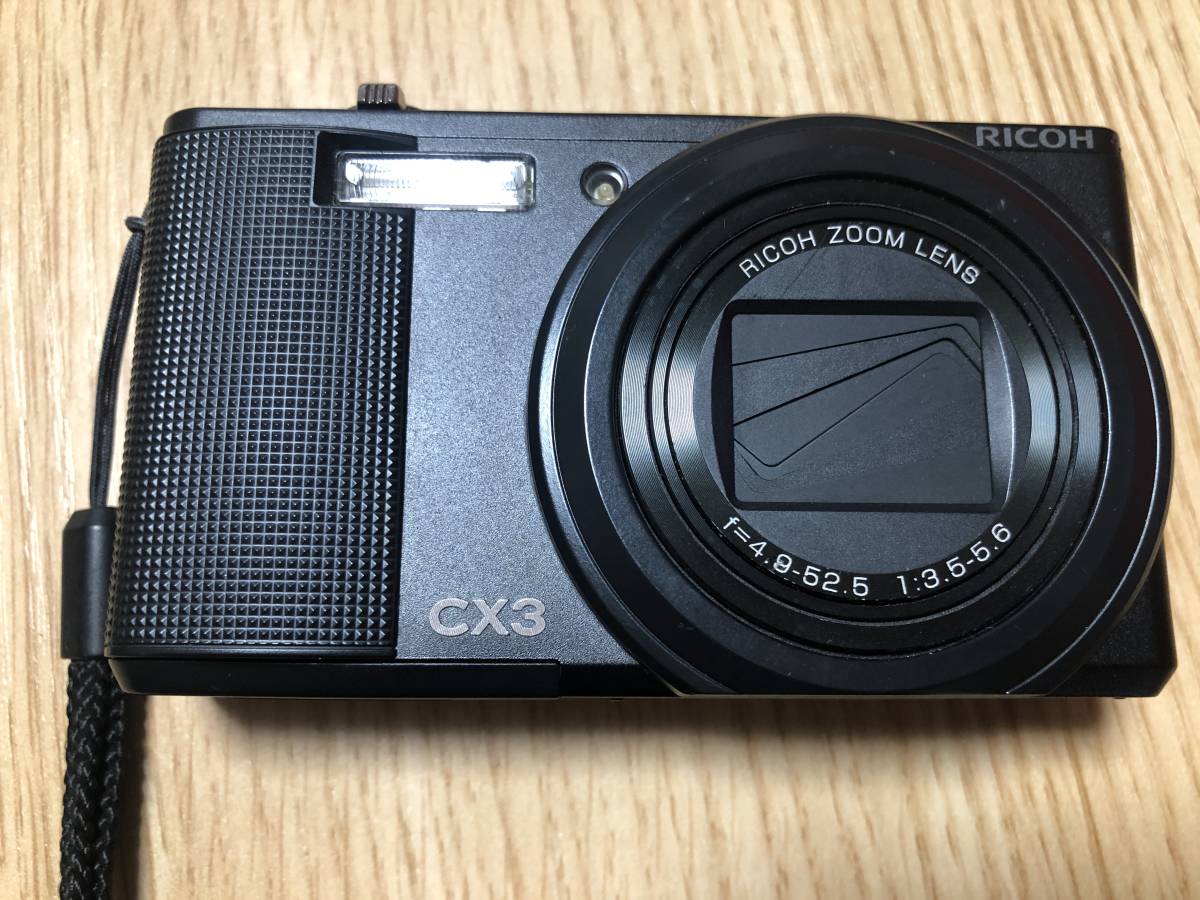 RICOH リコー CX3 コンパクトデジタルカメラ デジカメ コンデジ カメラ ｆ4.9-52.5 黒 ブラック 2494_画像1