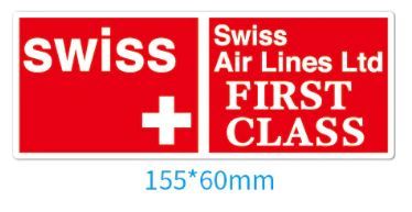 スイスエアー 航空 エアラインステッカーシール ファーストクラス プライオリティ 155*60mm リモワ サムソナイト スーツケースの目印_画像2