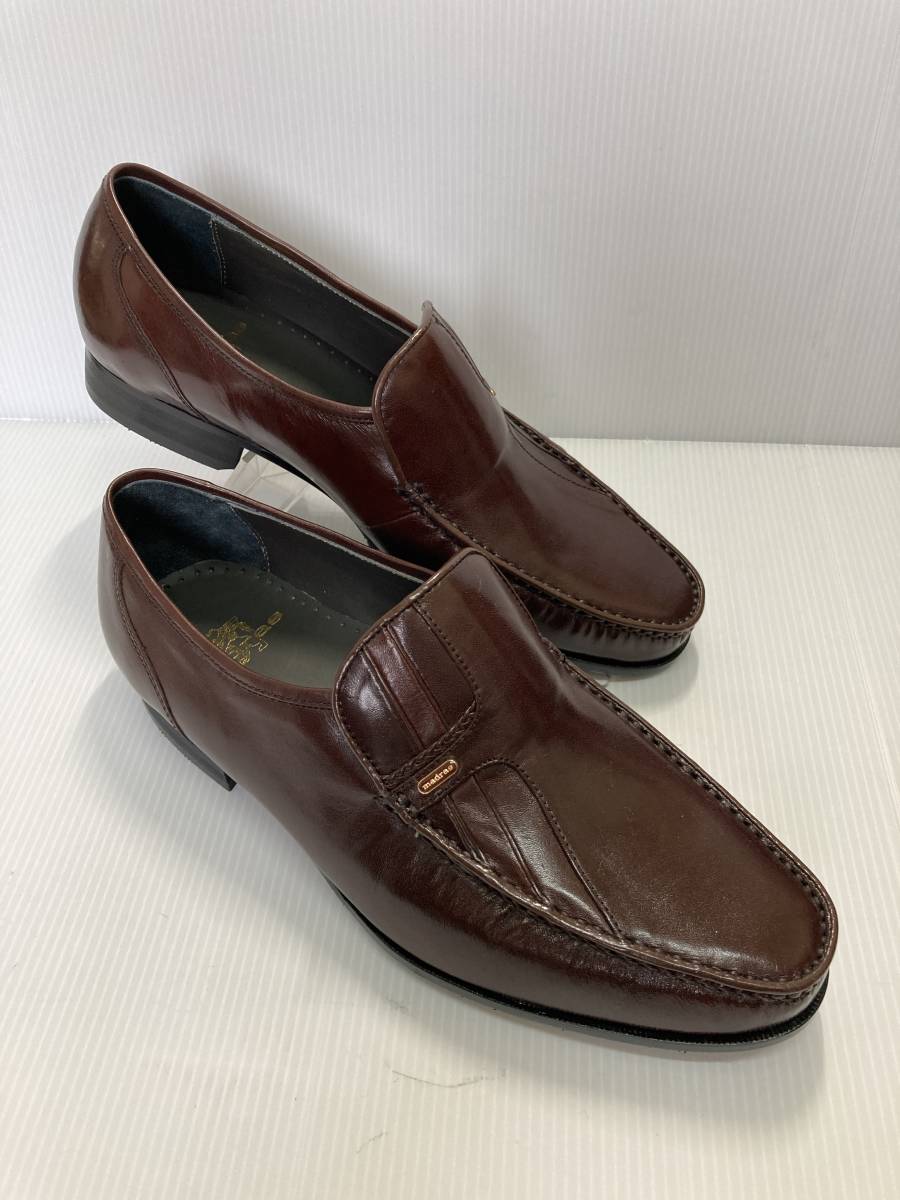 ●貴重なレア革靴！紳士マドラス　6502　ブラウン　24.5cm　日本製　マッケイ製法＋ゴムの半貼で靴底を補強　滑りにくく歩きやすい