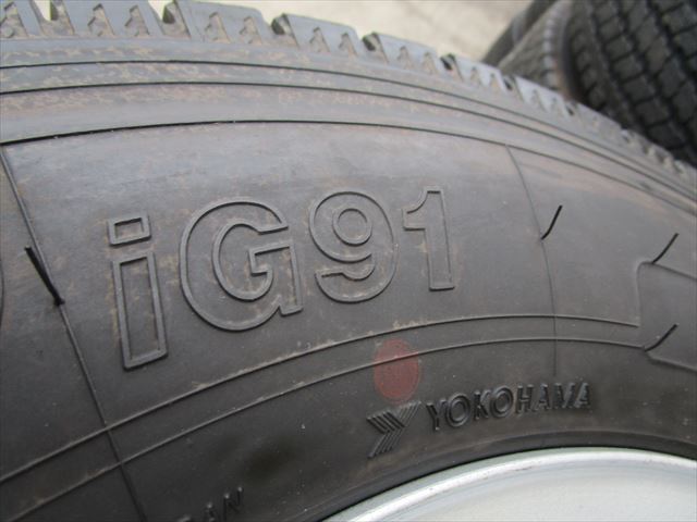 送料無料 スタッドレス 195/85R16 ヨコハマ IG91 2018～2019年 三菱キャンター ふそう ローザ 日産NT450 新車外しXAC16×5.5K 再塗装 6本_画像5