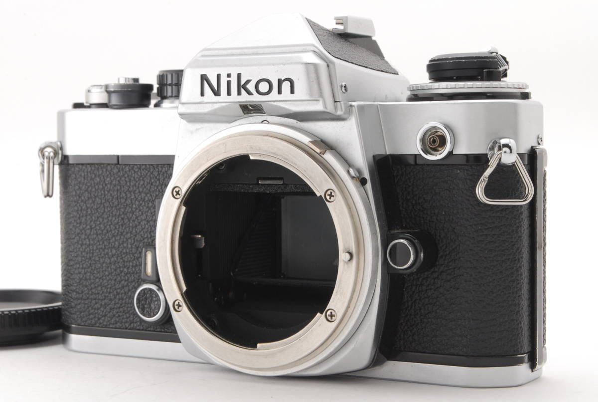 Nikon FE シルバー ボディ シャッター切れ、スピードも変化し、露出計動作しました。概ねキレイです。ボディキャップ付きです。