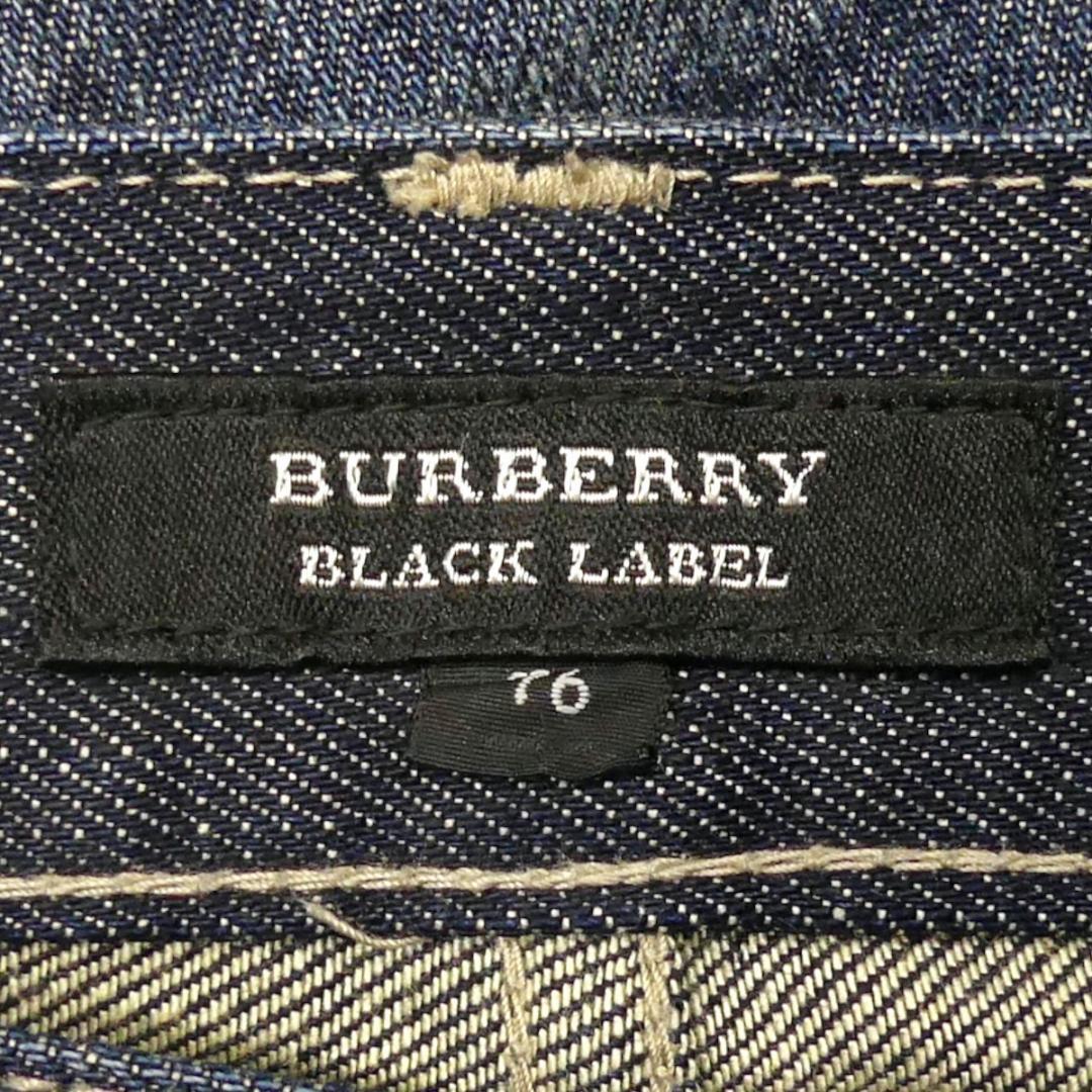 即決★BURBERRY BLACK LABE★W32位 ジーンズ デニム 廃盤 バーバリーブラックレーベル メンズ 76 ブーツカット 三陽商会 ナイト刺繍