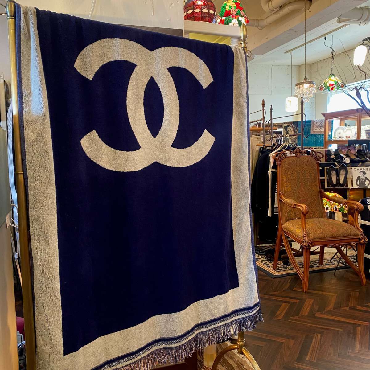 シャネル CHANEL レア ビーチタオル ブランケット-
