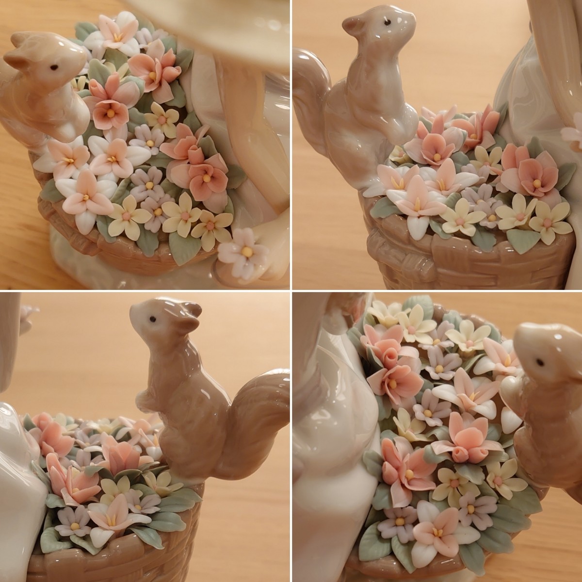 LLADRO リヤドロ No.6825 森の出会い少女とリス-
