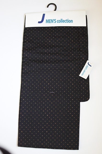  unused brand new ... yukata men's cotton pongee manner black series 