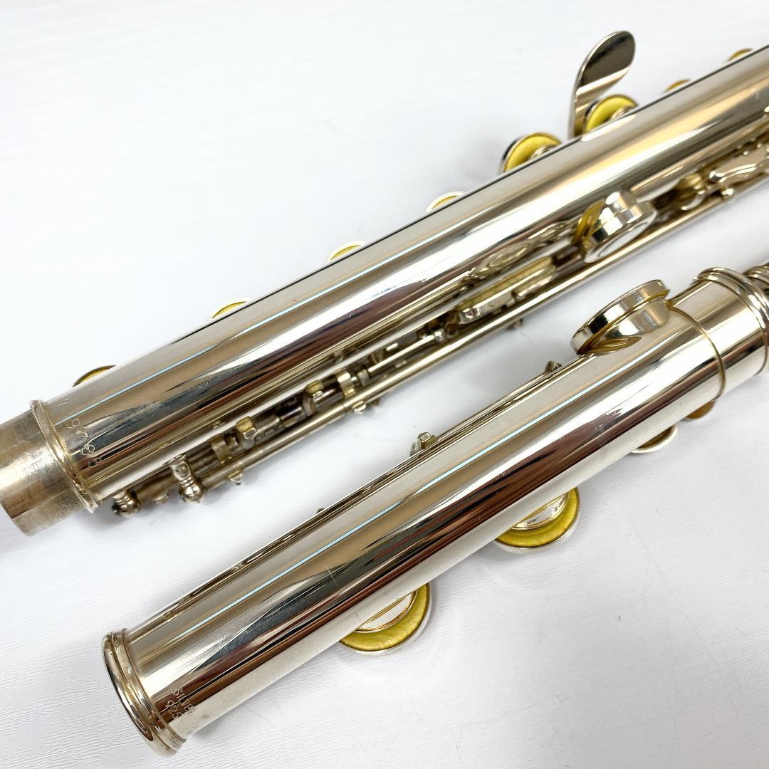 美品】YAMAHA ヤマハ フルート YFL411 YFL-411 Eメカ付き 頭部管銀製