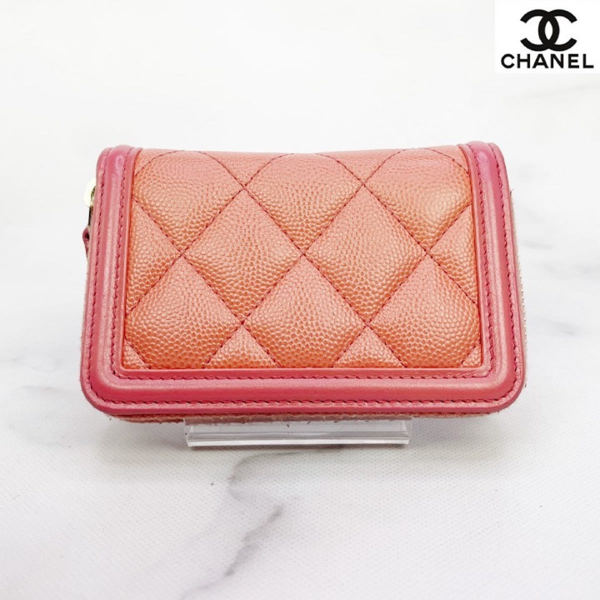 ボトムスス単品 CHANEL.キャビアスキン.フィリグリー.ココマーク