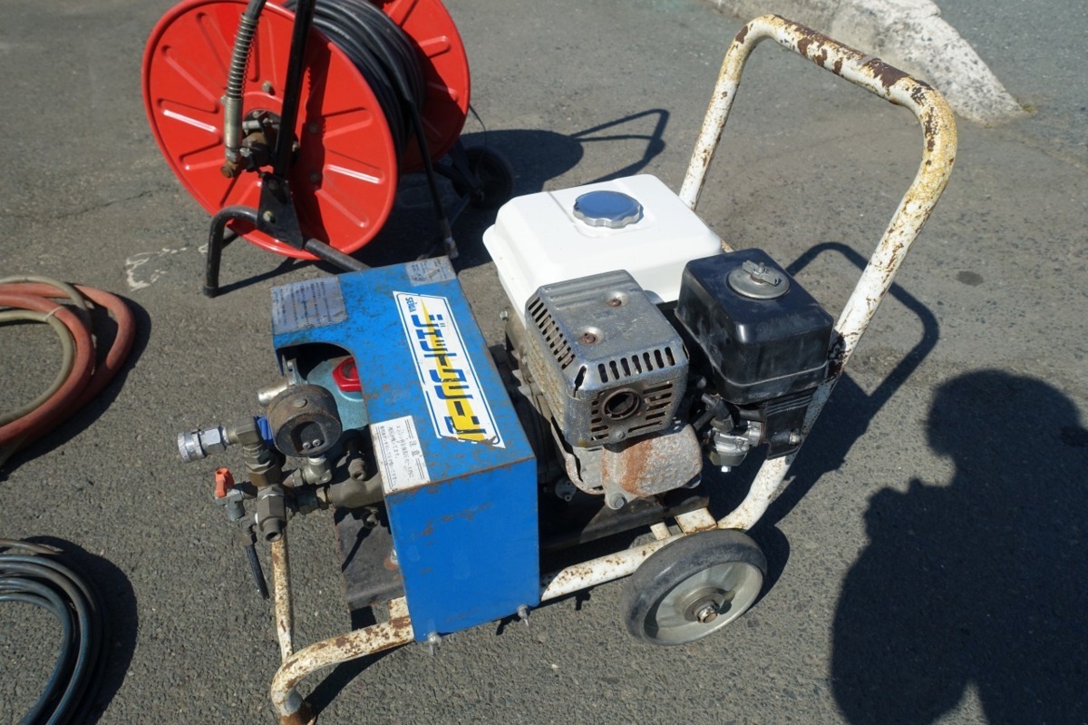  Shizuoka prefecture departure seiwa engine type high pressure washer . tube nozzle attaching 5 horse power jet clean JC-100GC extension hose attaching 10MPa/13L business use GX140