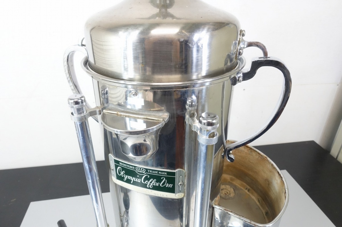 オリンピア　LPガス式　コーヒー沸かし器　コーヒーポット　保温器　湯煎　Coffee Urn　コーヒーサーバー　Olympia　レトロ　喫茶店　C_画像2