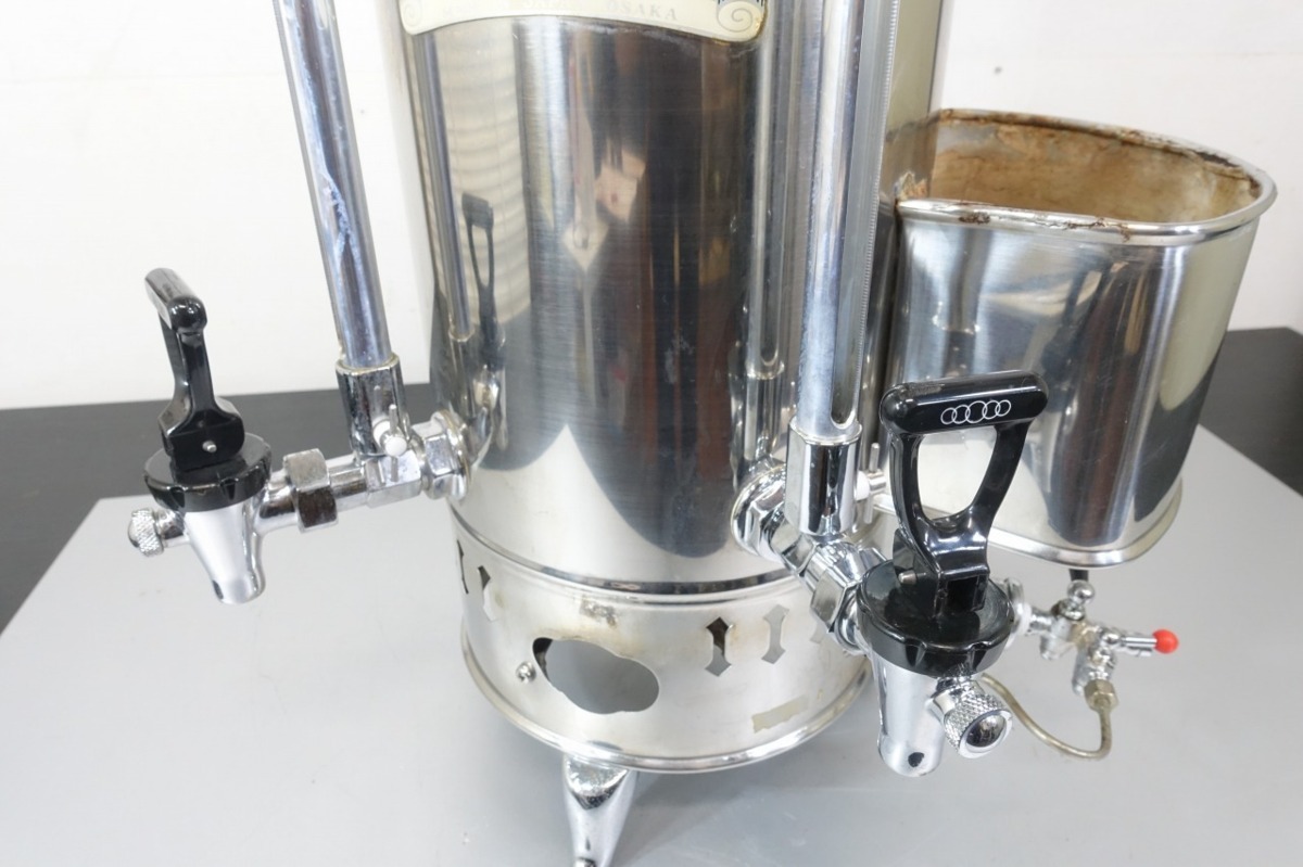 オリンピア　LPガス式　コーヒー沸かし器　コーヒーポット　保温器　湯煎　Coffee Urn　コーヒーサーバー　Olympia　レトロ　喫茶店　C_画像3