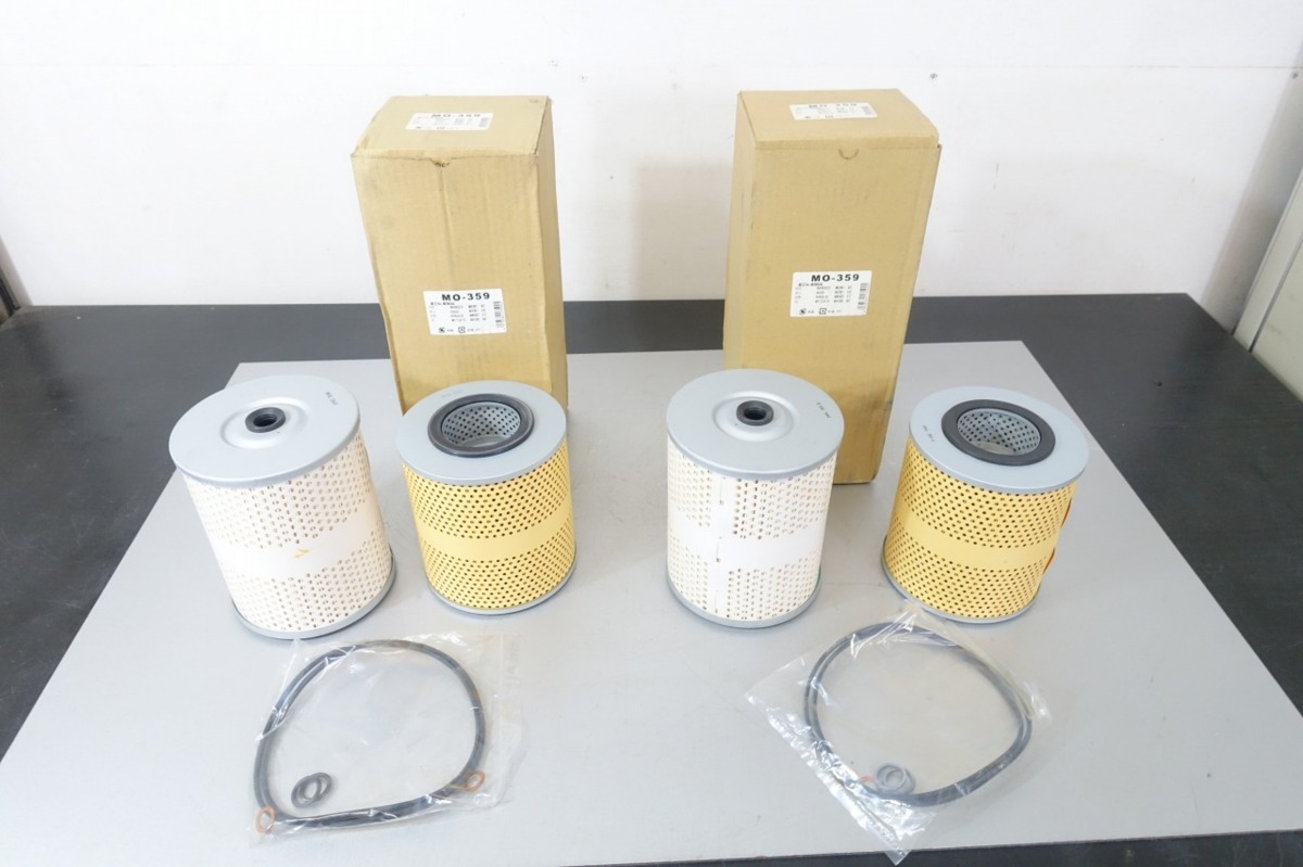 unused long time period stock goods 2 piece set Mitsubishi oil filter Element for truck MO-359 genuine products number ME064356 MMC 
