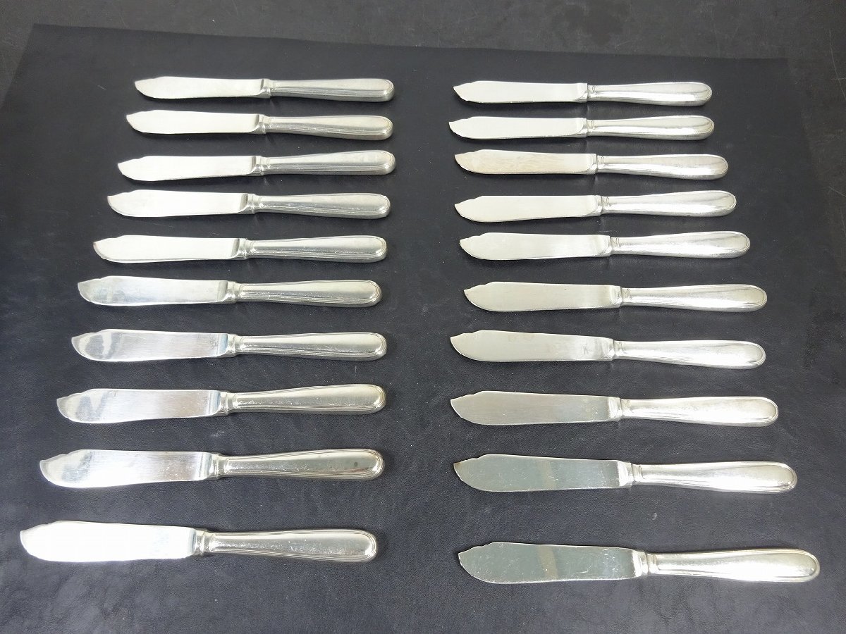 ノリタケ Noritake 20本セット EPNS 洋白 洋銀 銀メッキ フィッシュナイフ 持ち手空洞 カトラリー 業務用 店舗用 レストラン 管理番号262