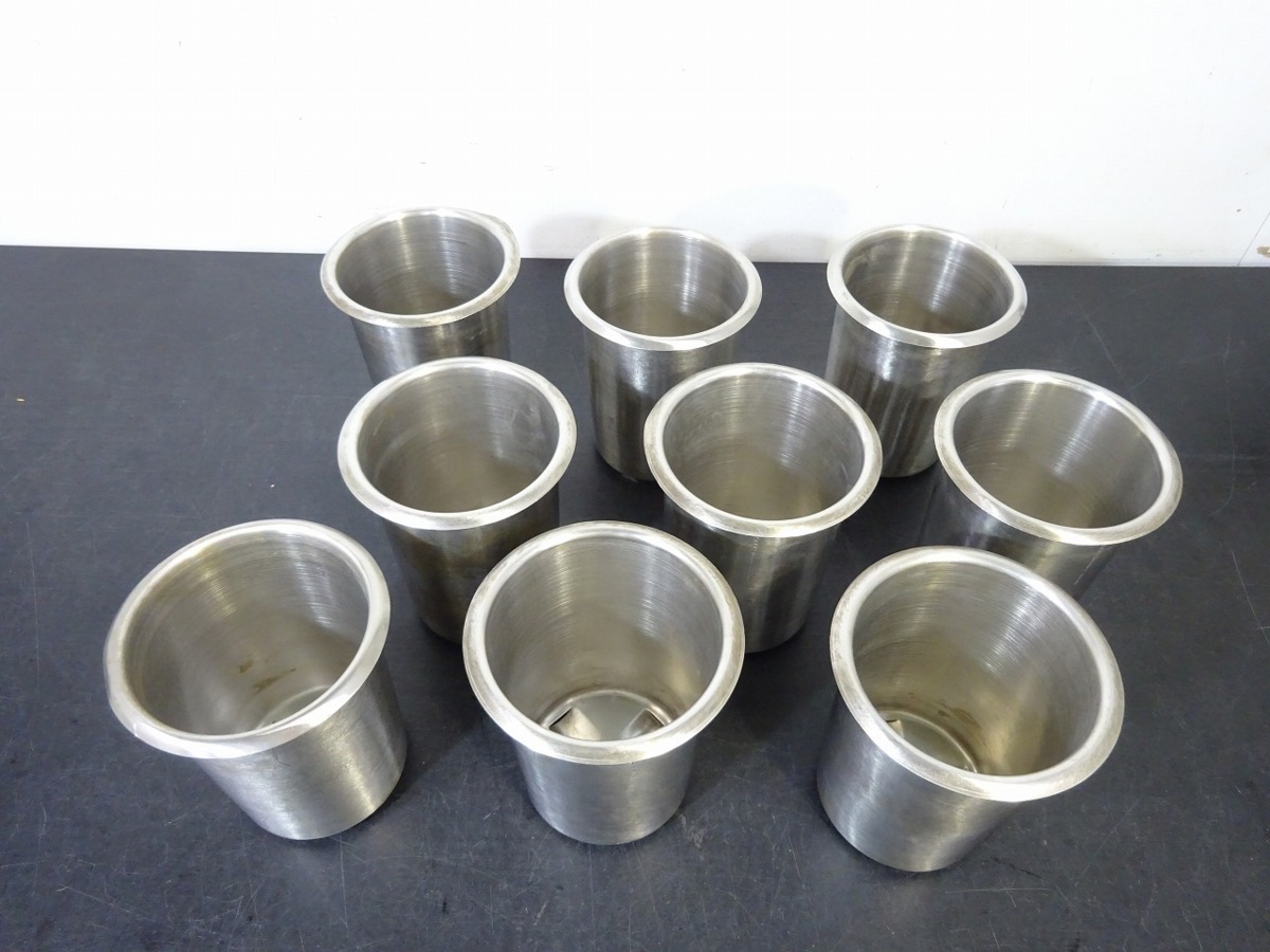 厨房用品 全9点 φ12 * H140mm スギコ 18-8 ステンレス製 食器シリンダー ホール備品 ディスペンサー コンジメントディスペンサー