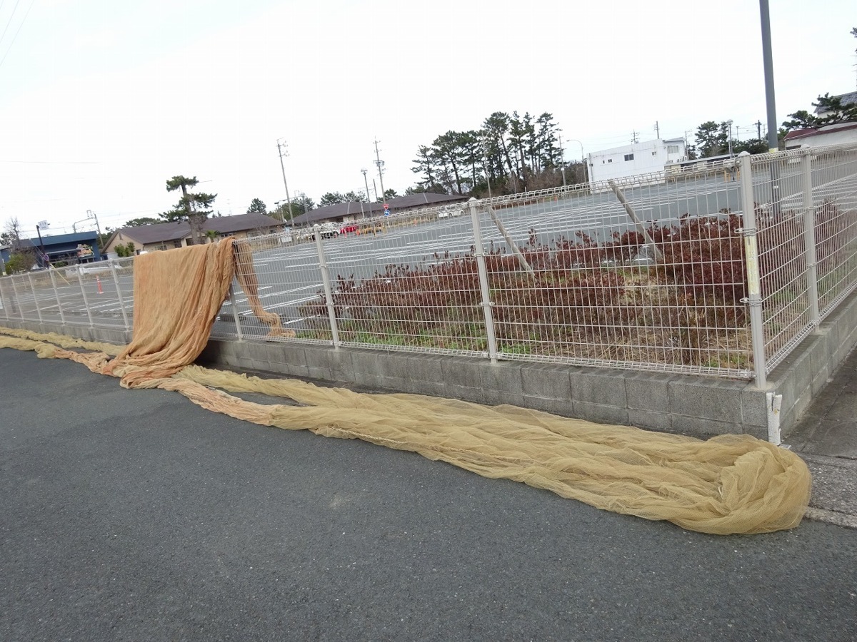 静岡県発　全長110m　漁網　捕獲網　追い込み網　袋網　地引網　養殖用　池上げ　ネット　魚網_画像4