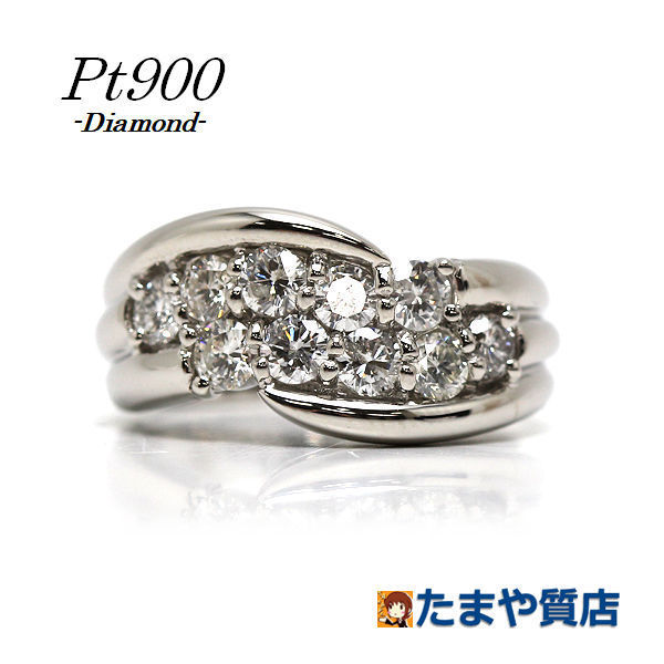 Pt900 ダイヤモンドリング 12号 1.00ct 約6.7g プラチナ 指輪 18390