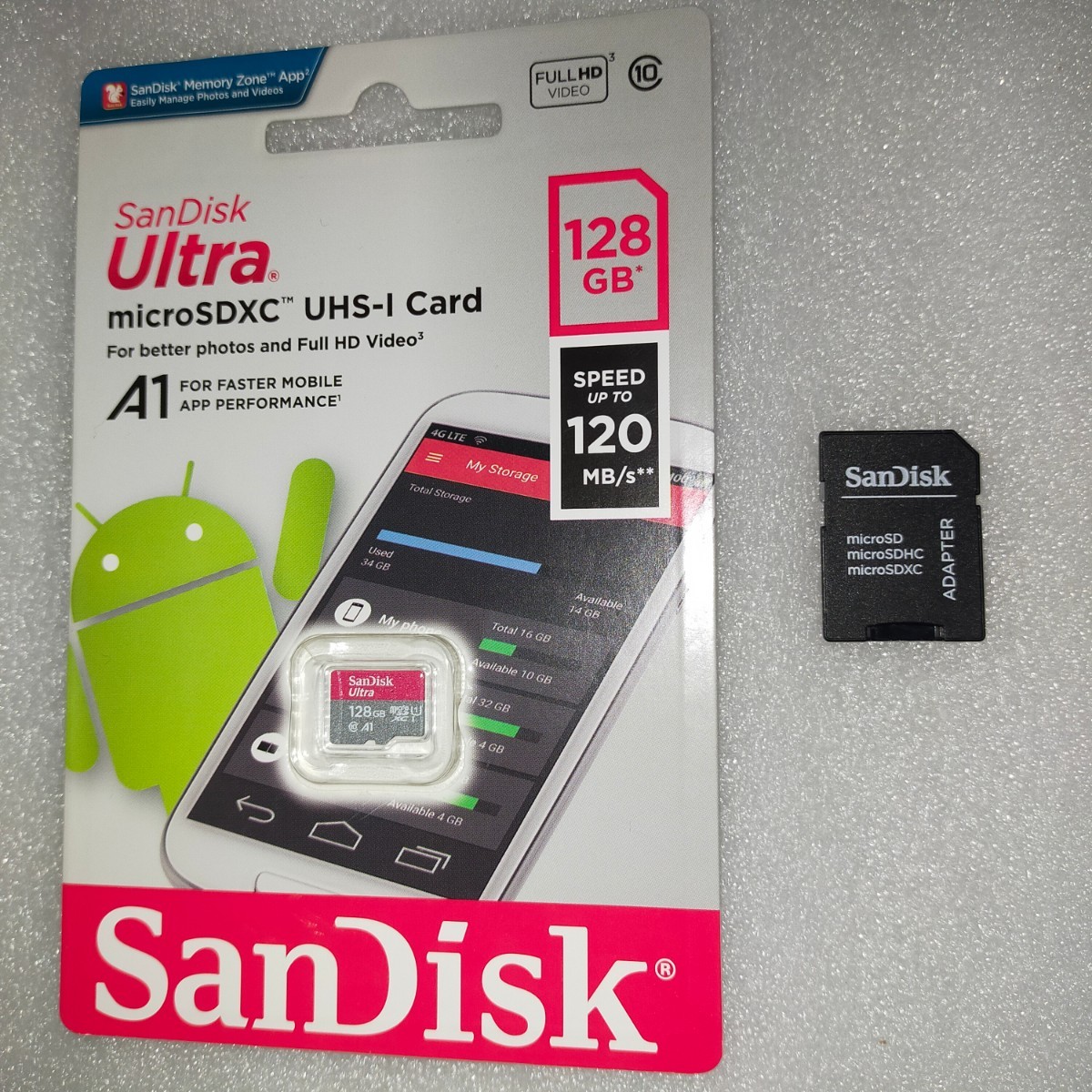 SanDisk Ultra microSDXC 128GB A1 120MB/s