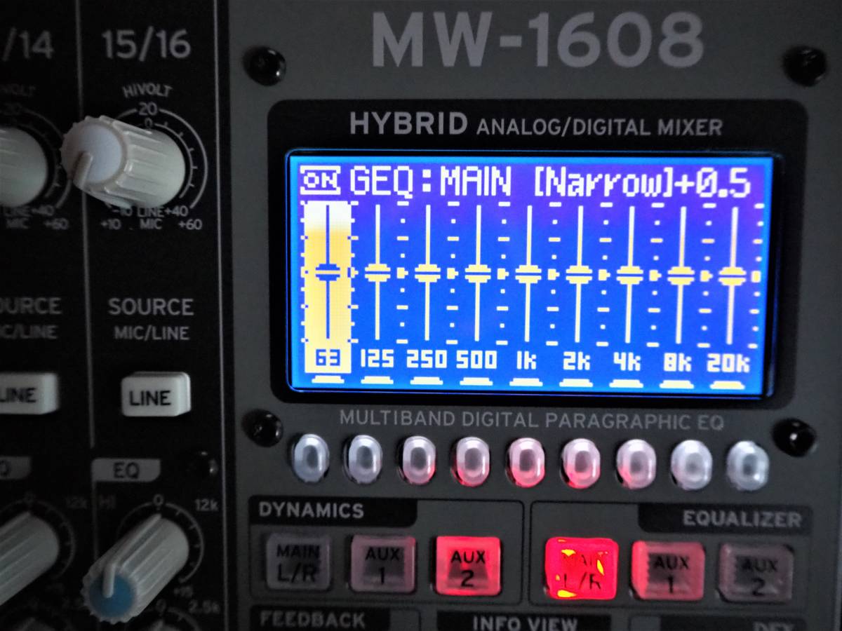 KORG SoundLink MW-1608 HYBRID ANALOG/DIGITAL MIXER 動作確認済の未使用品　説明書2部　元箱有　保存商品_画像4