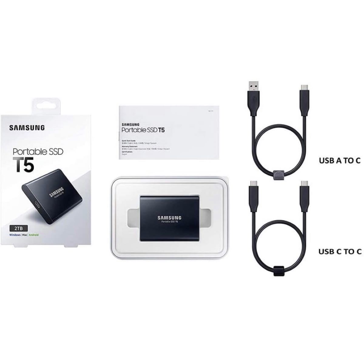 【新品・正規品】サムスン SSD 500GB T5 MU-PA500B/IT  SAMSUNG  ポータブルSSD