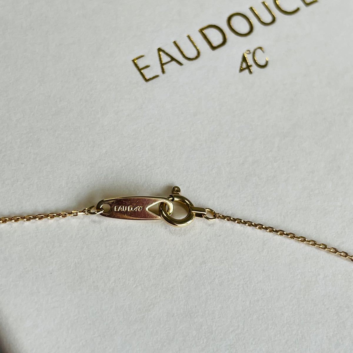 EAU DOUCE4℃ K10 ダイヤモンド、パール、ガーネットネックレス arka.dk