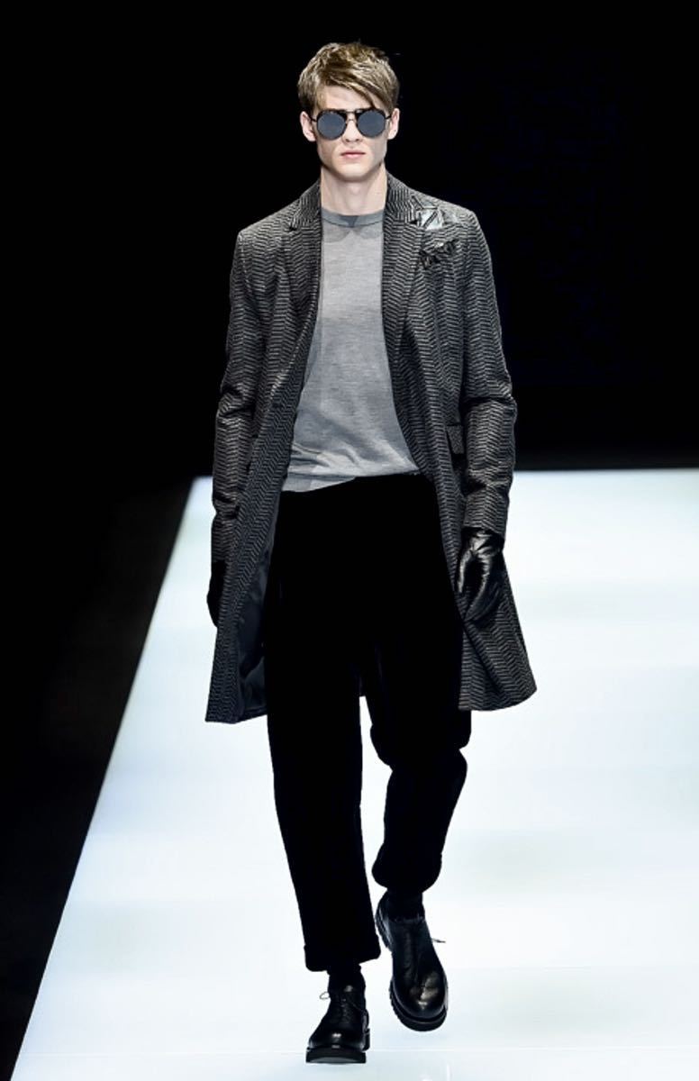 美品 希少 名作 ARMANI COLLEZIONI ヘリンボーン ツイード ウール