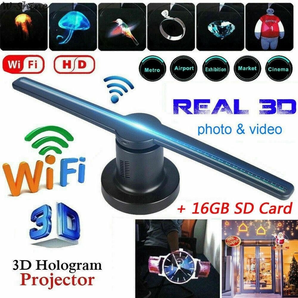 【送料無料】3Dホログラム プロジェクター ライト ディスプレイ ホログラフィック イメージ WiFi対応 BK999