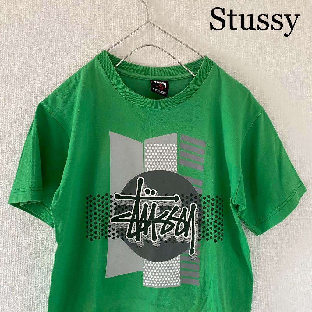 stussy ステューシー プリントロゴTシャツ 緑