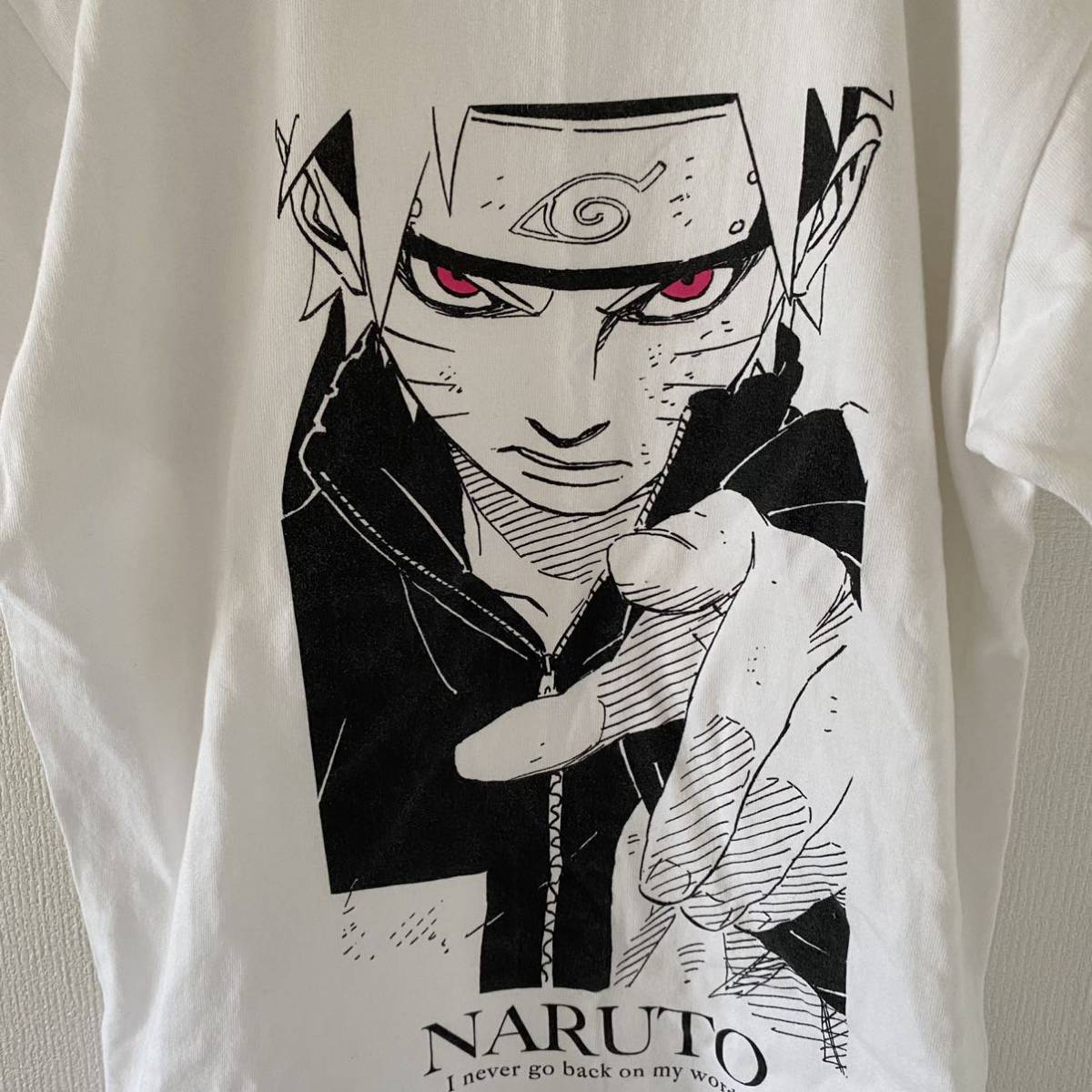 NARUTOナルトtシャツアニメt半袖メンズホワイト白mMジャンプ古着