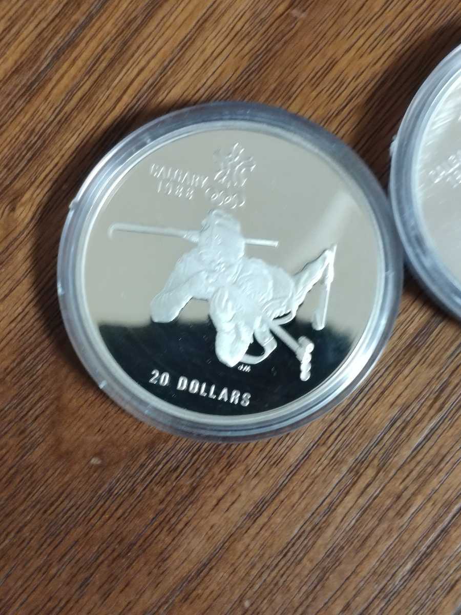 カナダ 20ドル銀貨 カルガリーオリンピック 銀貨 記念コイン 2オンス 
