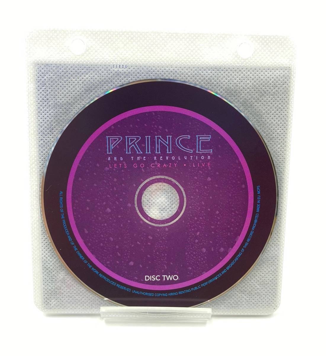 【 DISC② BOXバラ売り 】◎ PRINCE プリンス ／ DISC② Live (10CD BOX) 103 Tracks Kp Music ◎ LETS GO CRAZY・LIVE_ディスク撮影用にビニールケース置いてます