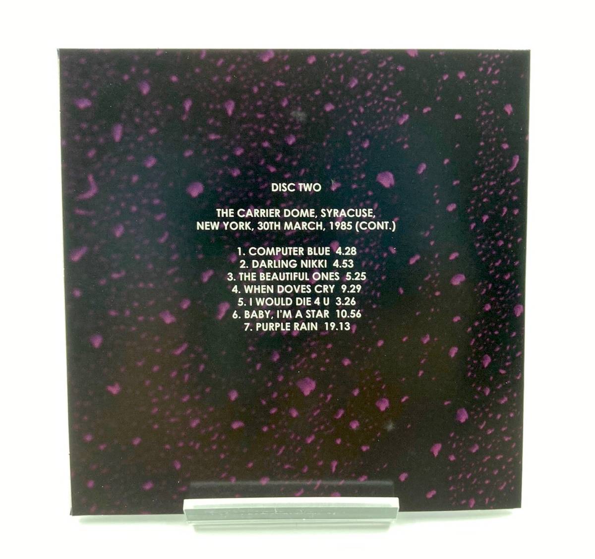 【 DISC② BOXバラ売り 】◎ PRINCE プリンス ／ DISC② Live (10CD BOX) 103 Tracks Kp Music ◎ LETS GO CRAZY・LIVE_紙ジャケ（裏・曲目）